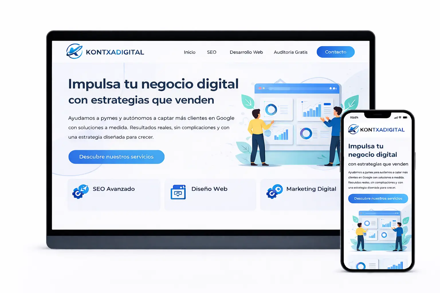 Diseño y desarrollo web para pymes — Kontxa Digital