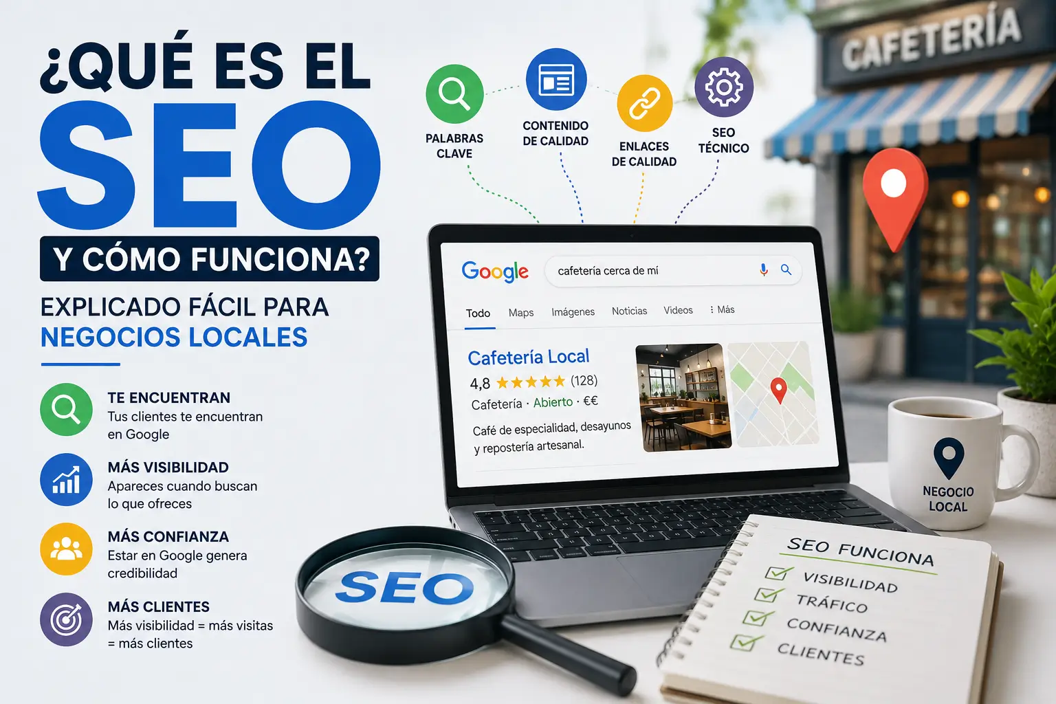 Qué es el SEO y cómo funciona (explicado fácil para negocios locales)